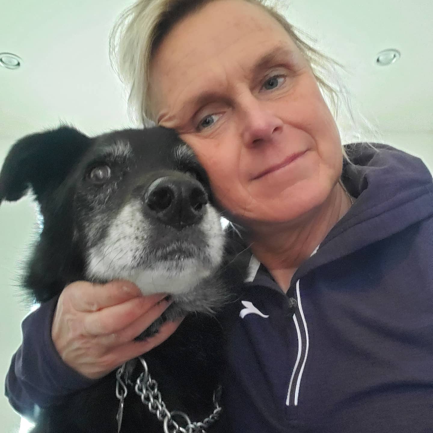 Sue with a client dog